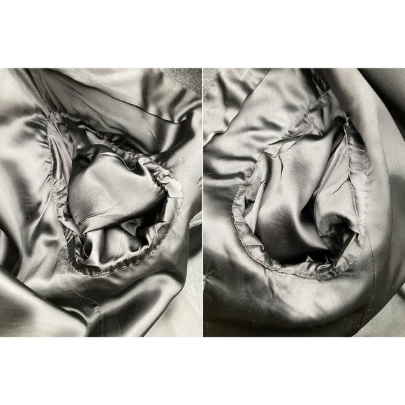 Fits 42 Mint Herringbone Shadow Striped Fine Italian Wool Overcoat Top Coat - Picture 6 of 6